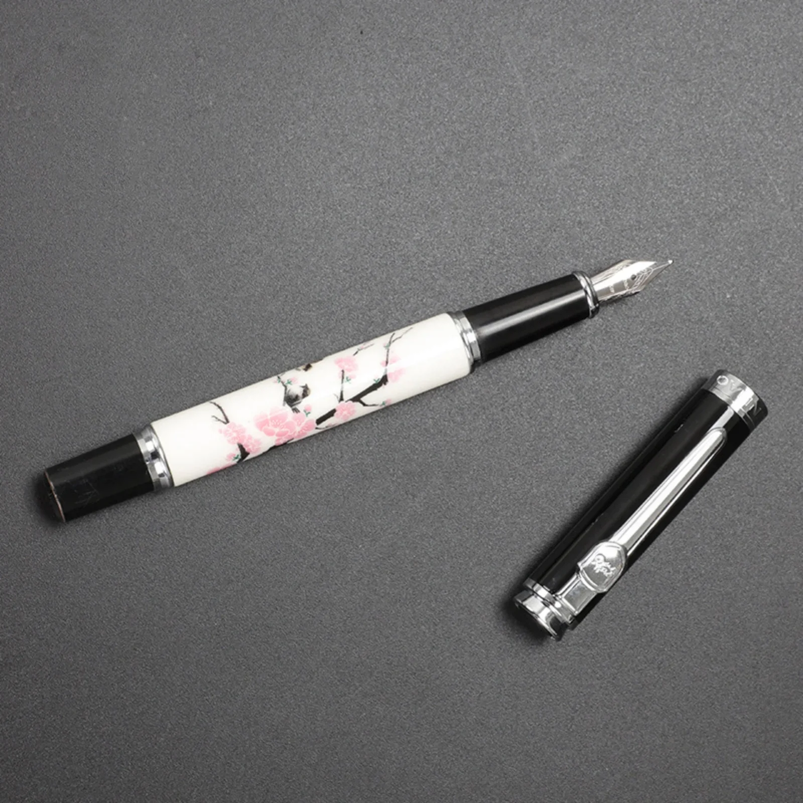 Jinhao-セラミック万年筆、梨の木のペン、高品質の技量、優れた手書き、8802