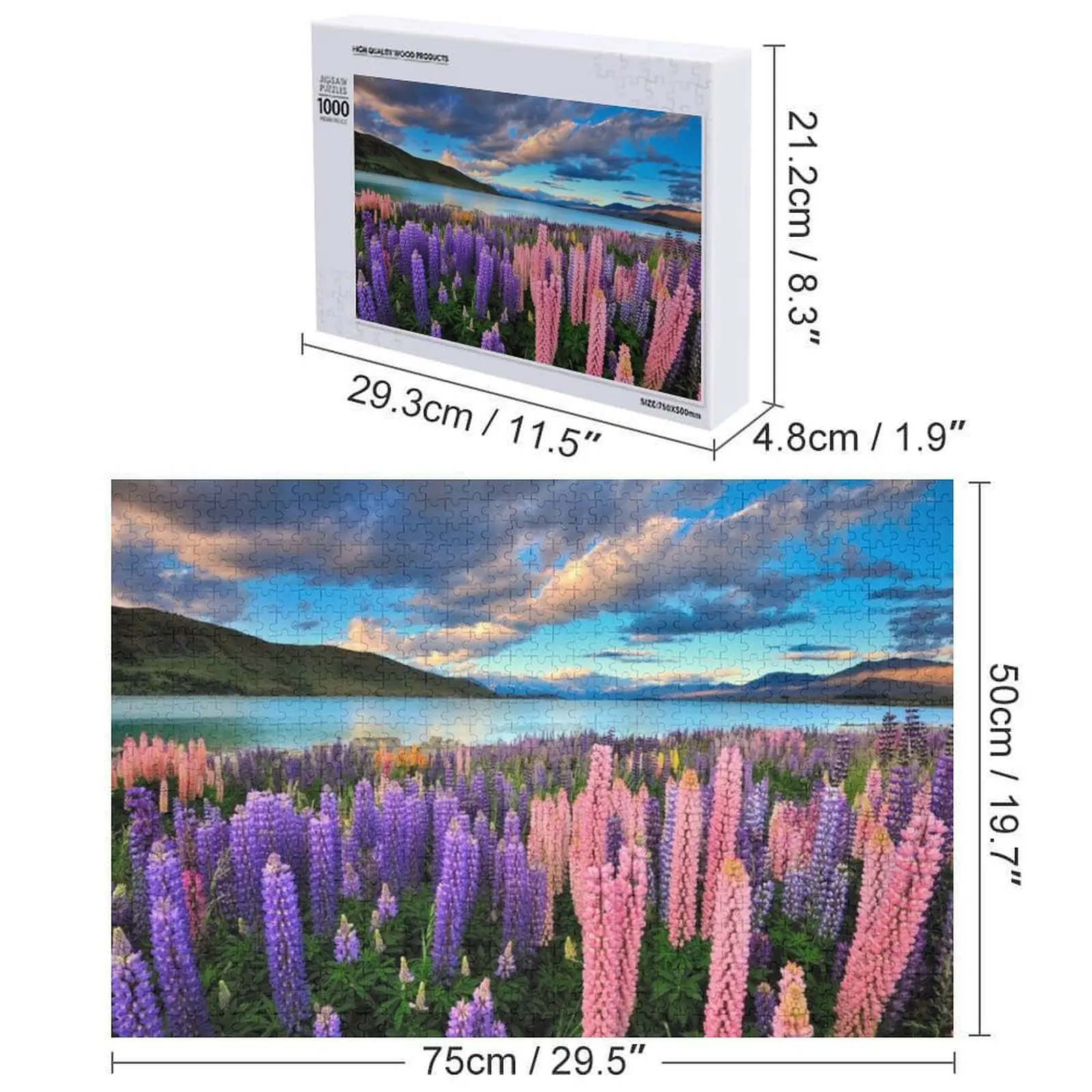 Il puzzle Lake Tekapo della Nuova Zelanda personalizzabile per bambini Puzzle personalizzato con foto in legno