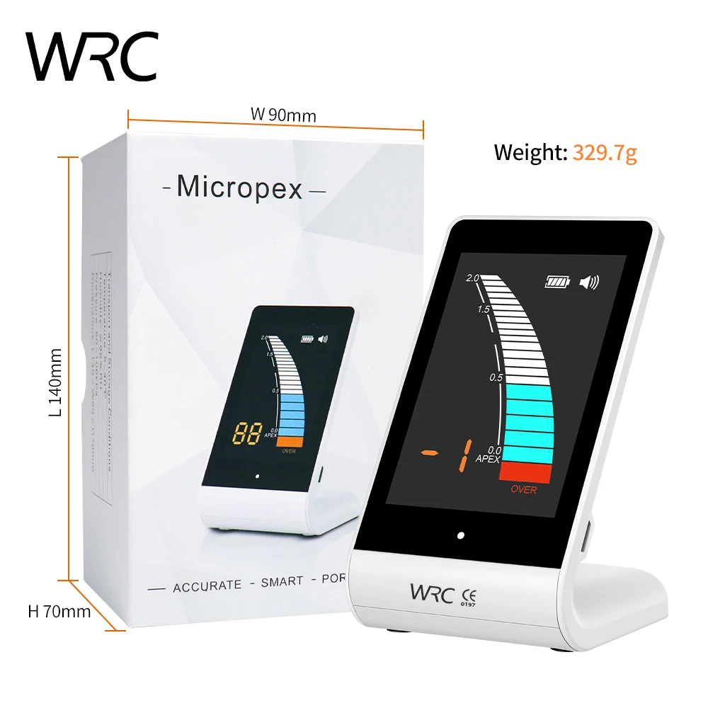 محدد القمة صغير الأسنان ، يستخدم لقناة الجذر اللبية ، قياس دقيق ، شاشة LCD 3.2 بوصة ، آلة المعدات
