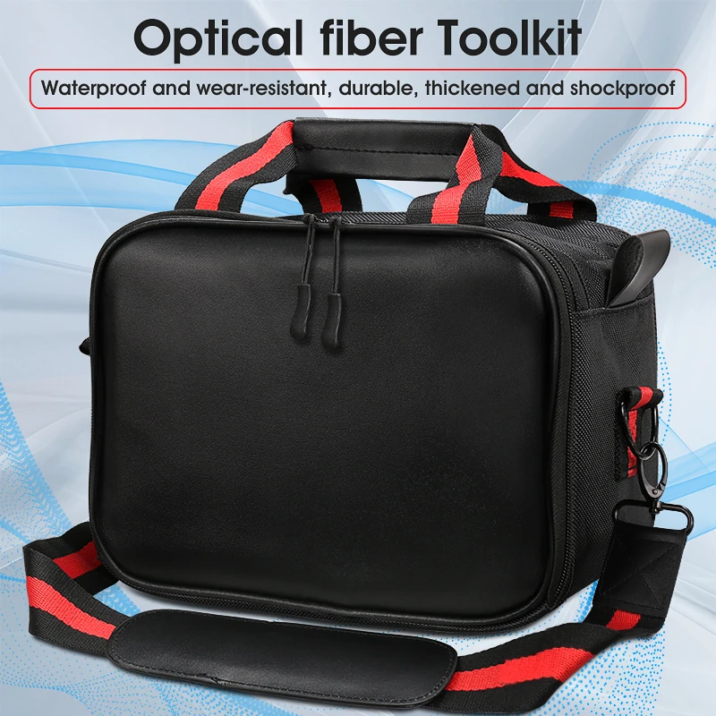 Optical Fiber Cold Splicing Kit Optical Power Meter Red Light Pen Cutting Knife Set Backpack Shoulder Bag 25.5*14.5*20cm