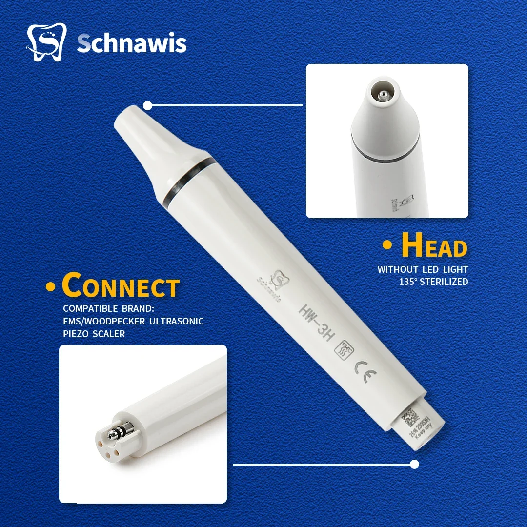 Dental Ultrasonic Piezo Scaler Handpiece HD-7L/HW-5L With Led HD-7H/HW-3H Without Led Fit Original Handle Teeth Whitening