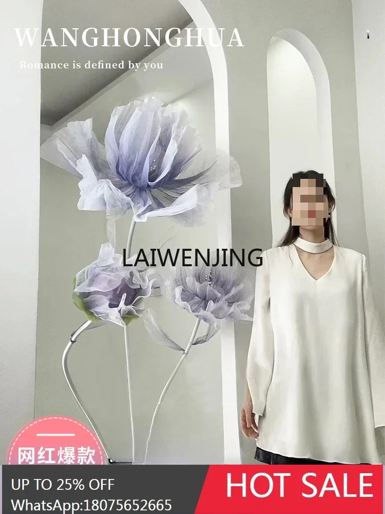 LYN silk simulation window decoration ornament gauze scene arrangement wedding fake flower landing