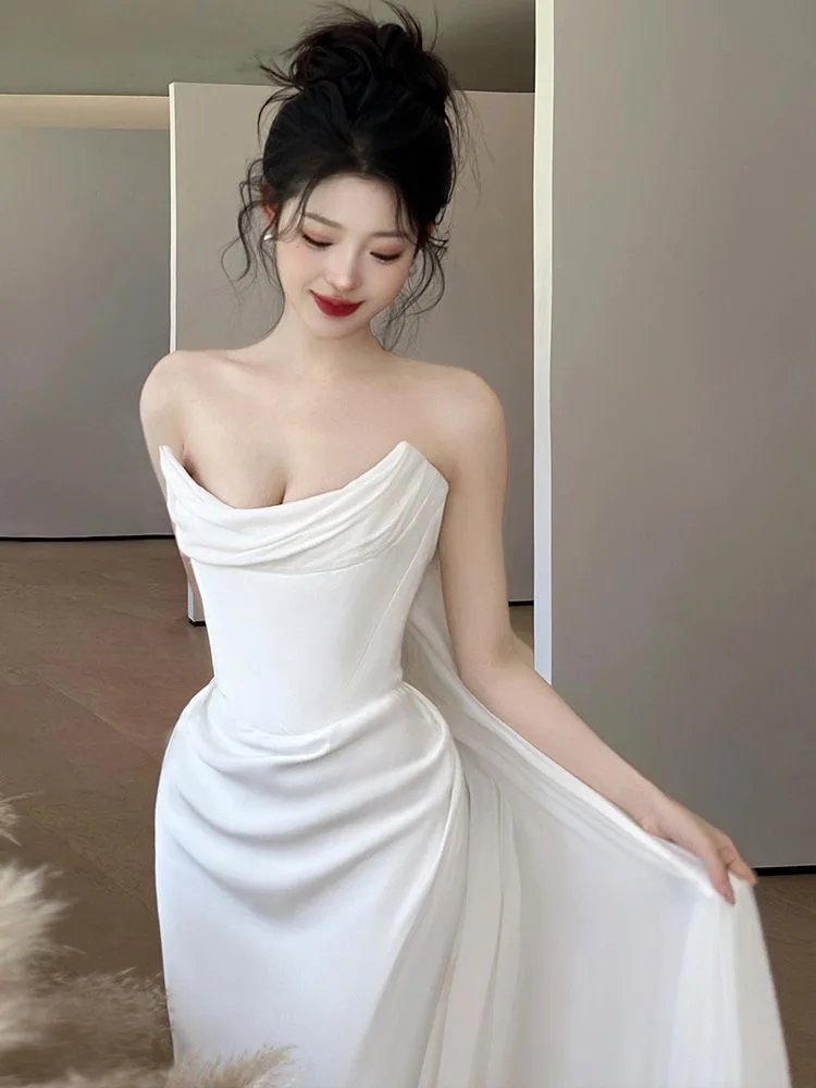 

B-006 Light Wedding Dress 2025 New Edition, Niche Light Luxury Welcome Bridal Toast Dress, Engagement High End Dress, Female Tem