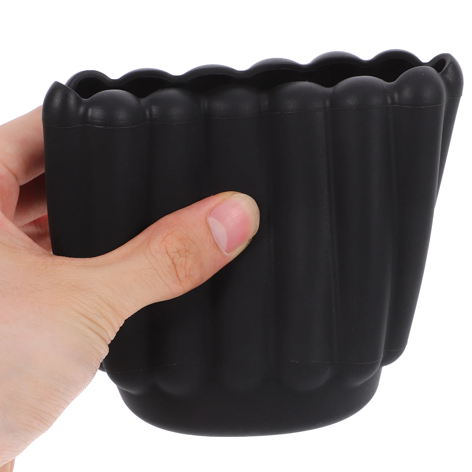

1pc Silicone Pen Holder Large Capacity Smooth Surface Desk Organizer Pencil Storage Bucket For Office School Stationery