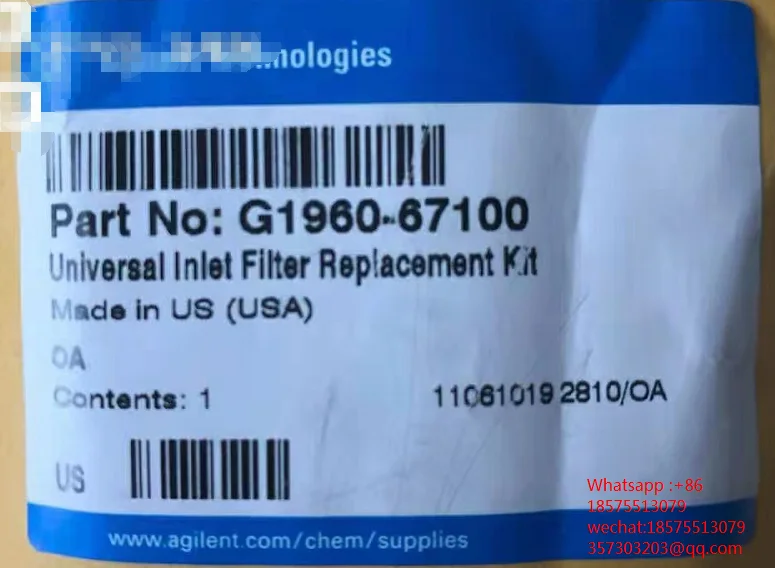 

Agilent G1960-67100 General Purpose Liquid Mass Injection Filter Kit G1960-67100