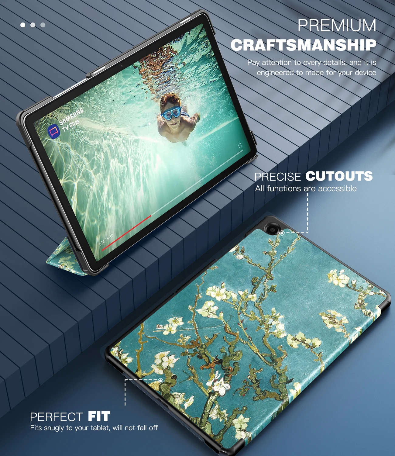 

Case for Galaxy Tab A11+/A9+ 11 Inch (2025/2023), Slim Lightweight Stand Hard Back Shell Protective Cover