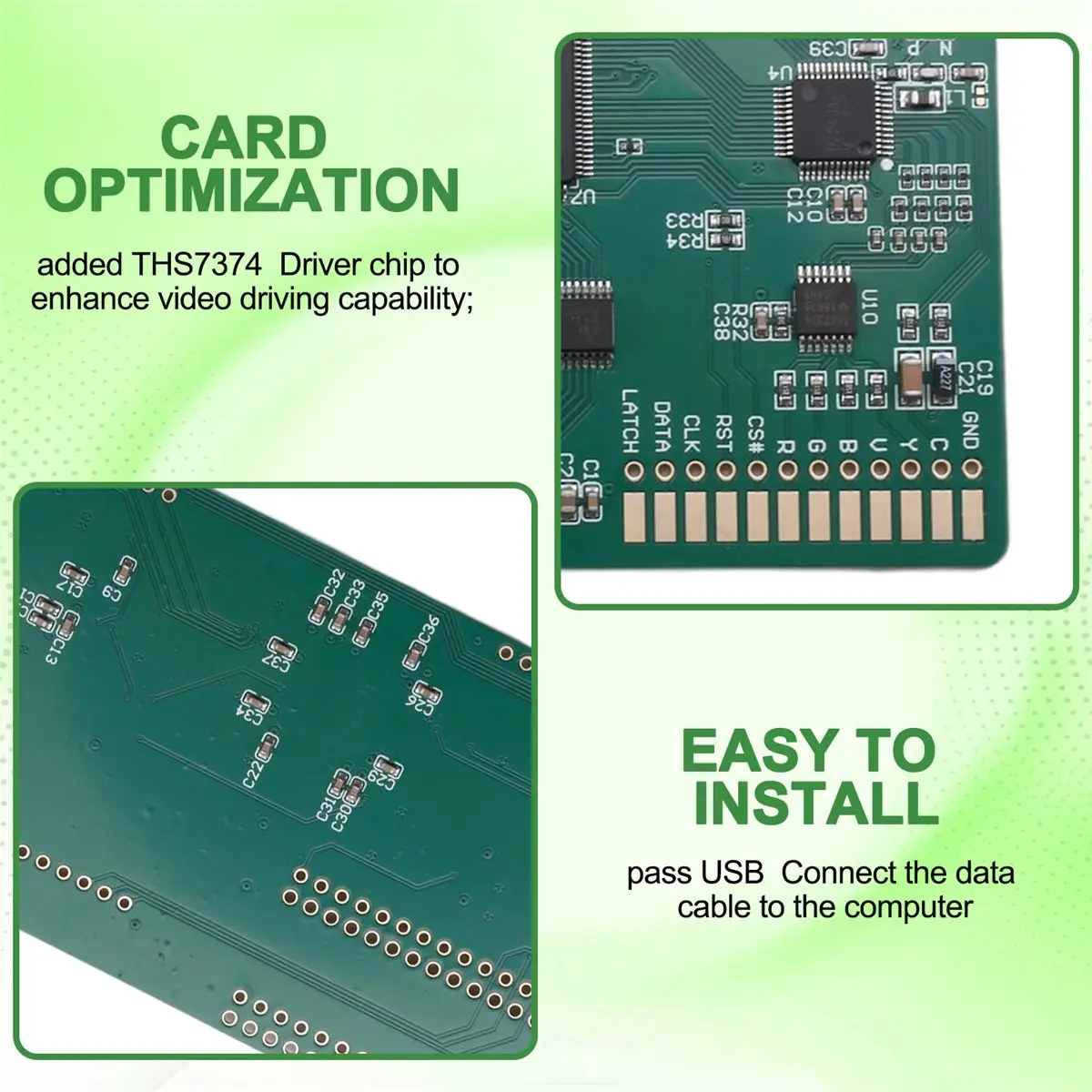 OKgood Lava RGB 2.0 Kit for AV Famicom Console RGB FC Better NESRGB with RGBS/ S-Video/CV Three Video &24-Bit RGB888 Output