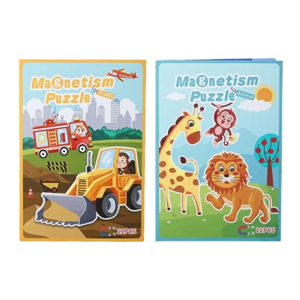 

Creative 3D Magnetic Scene Puzzle Portable Vehicle Pattern Kids Montessori Toys Smooth Surface Waterproof