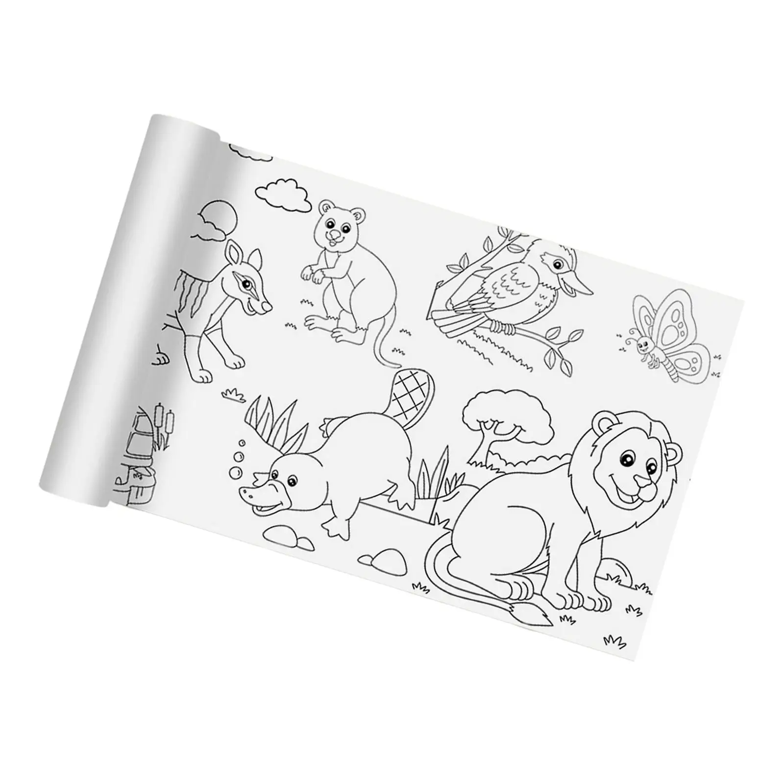 Unique Children Colouring Roll Painting Oil Gift Theme Scene for Kids Adults