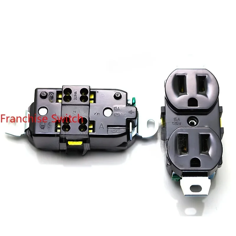 

10PCS E-06-A original, power socket, American double-row three-hole socket