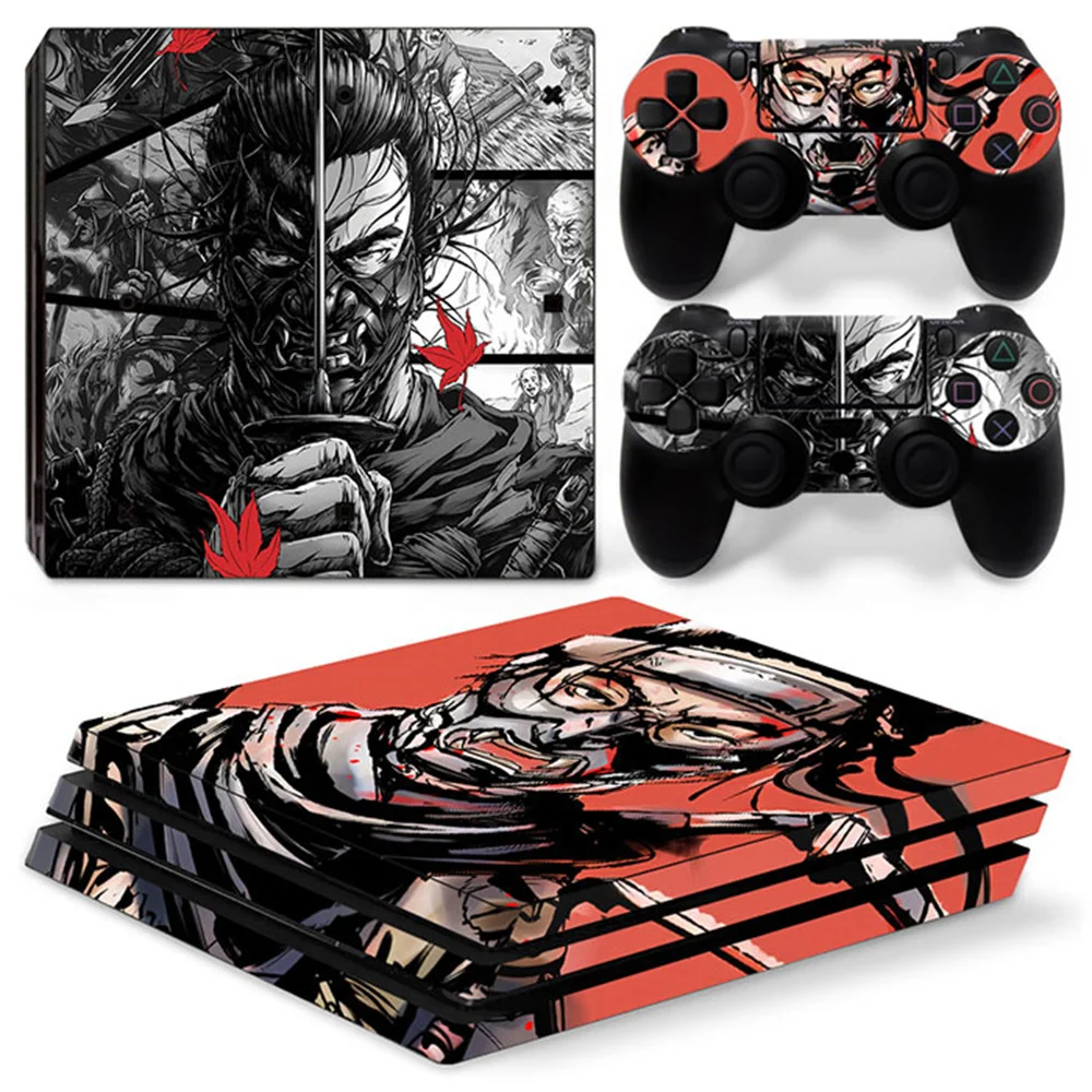 Ghost of tsusnima For PS4 Pro PVC Skin Vinyl Sticker Decal Cover Console Controllers Protective Skin Sticker