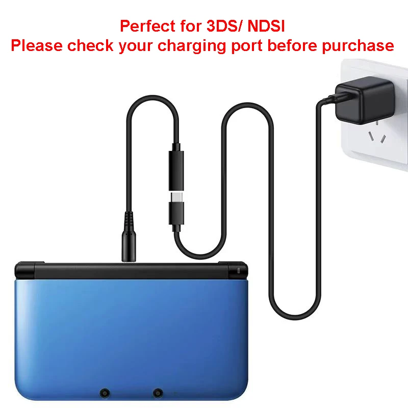 1PCS 15cm Oplaadkabel voor NDS GBA SP naar Type C/NDSI 3DS 3DSXL/3DSLL naar Type C Game Console Opladen Power