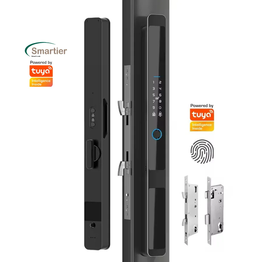 

Smartier Tuya Digital Automatic Electronic Biometric Lock Ttlock Wifi Inteligente Lock Narrow Edged Door Fingerprint Door Lock