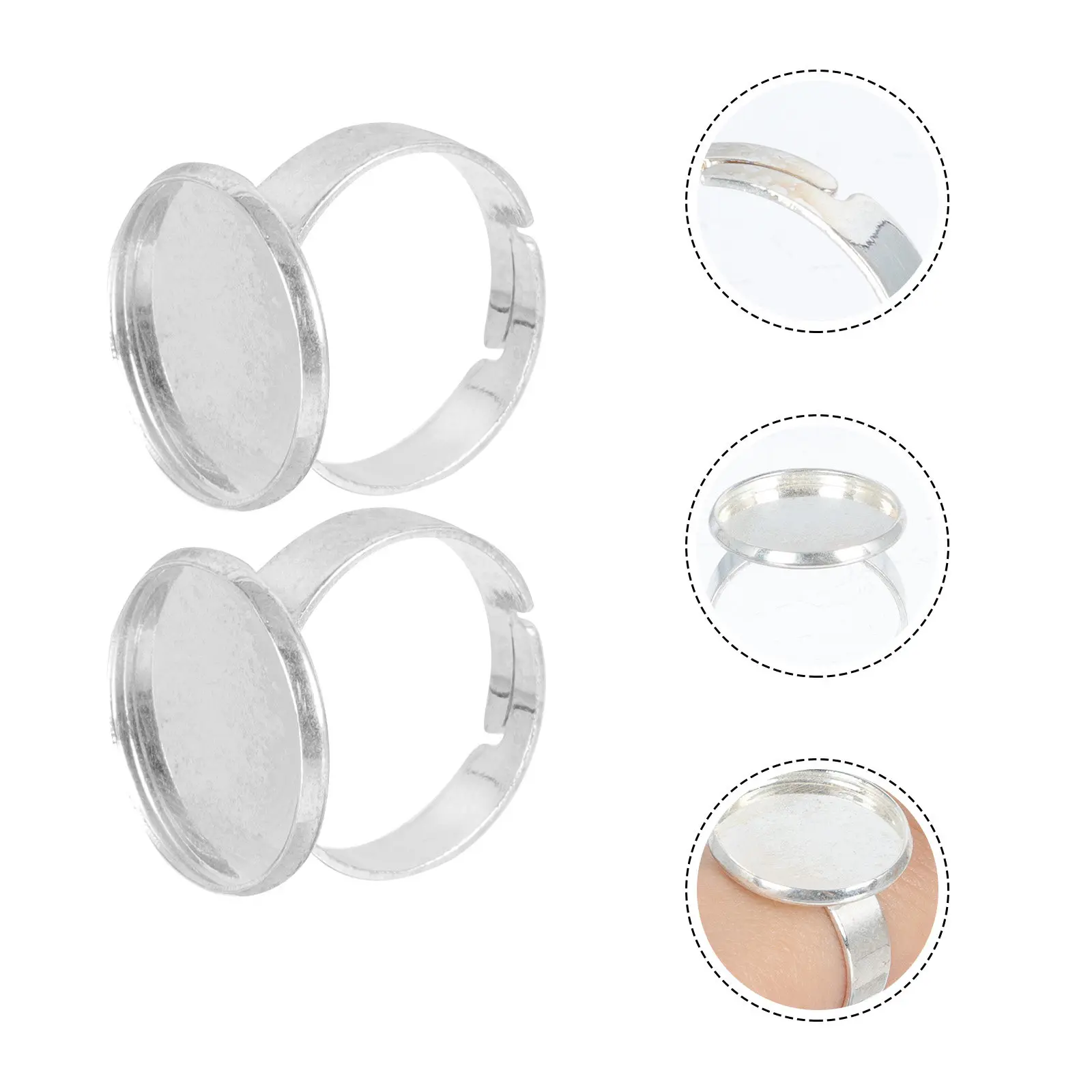 2Pcs Ring Color Cups High Quality Eyelash Glue Cups for Implant Extension Work Smooth Safe Material Perfect for Beauty Salon