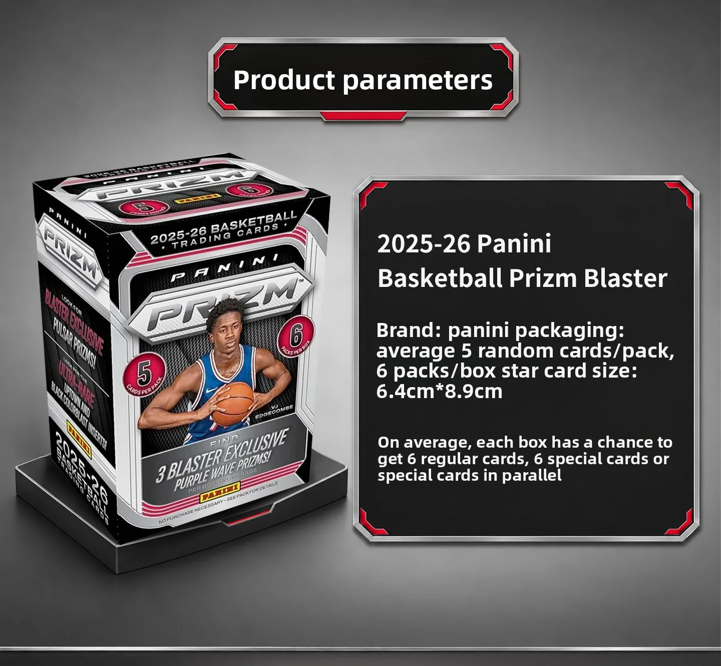 2025-26 Panini Prizm Basketball Blaster Box 30 Trading Cards 3 Purple Wave Prizms Star Player Collectible Fan Gift