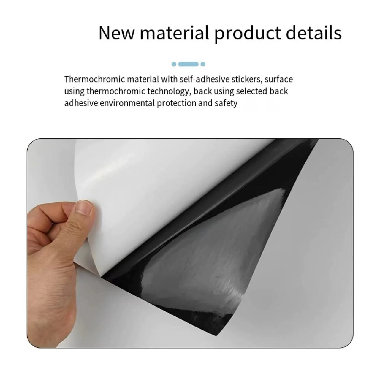 Liquid Crystal Black Change to Transparent Temperature Sensitive Color-changing Adhesive Sticker Self-adhesive DIY Material 1PC