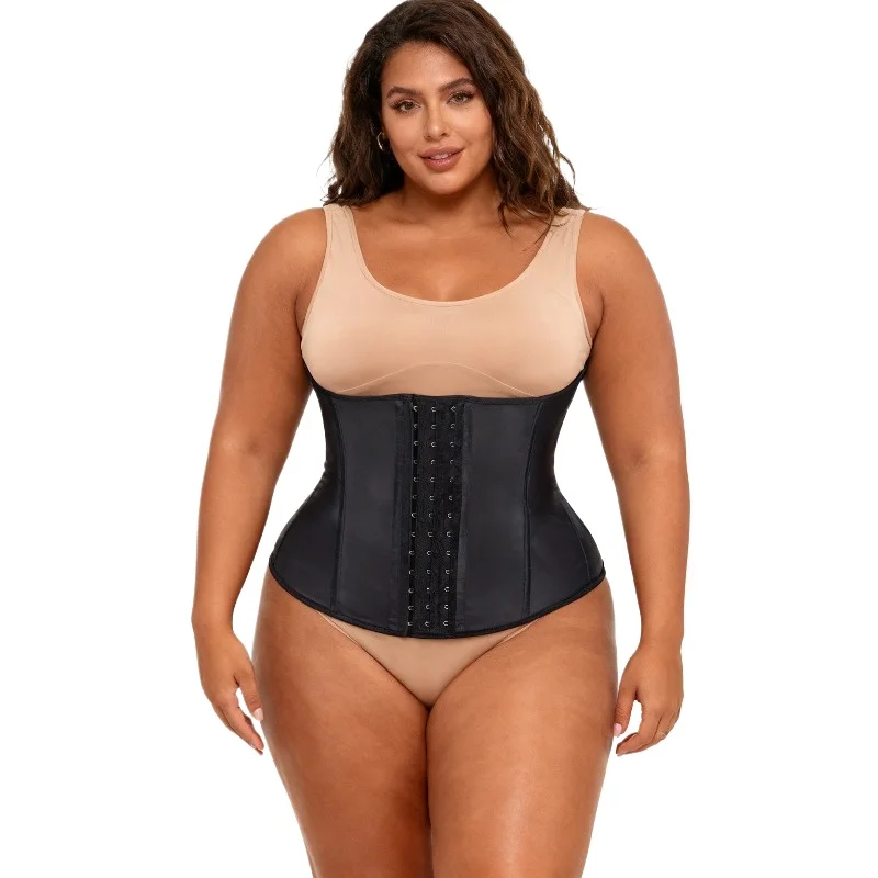 

Корсет на талию, латексный тренажер для талии, тонкий пояс под грудью, живот, песочные часы, формирователь тела, моделирующий ремень, 9, стальные косточки, Fajas Lady