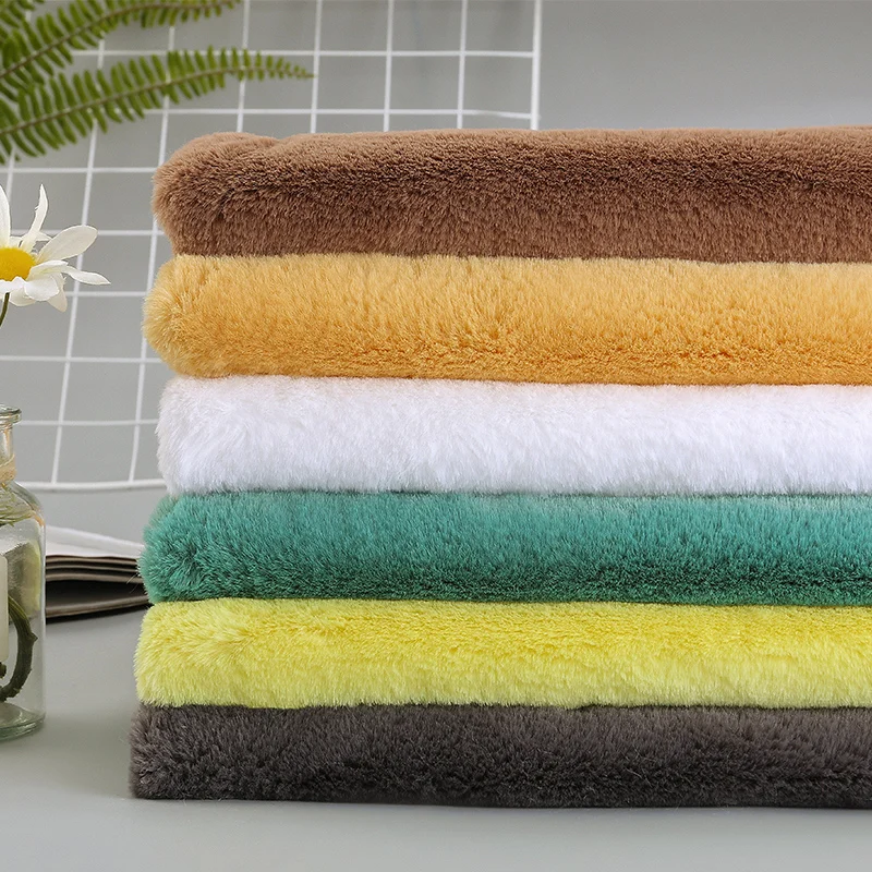 

High Density Faux Rex Rabbit Fur Fabric Thickend Per Meter for Vest Collar Carpet Toy Animal Costume Diy Sewing Cloth Soft Warm