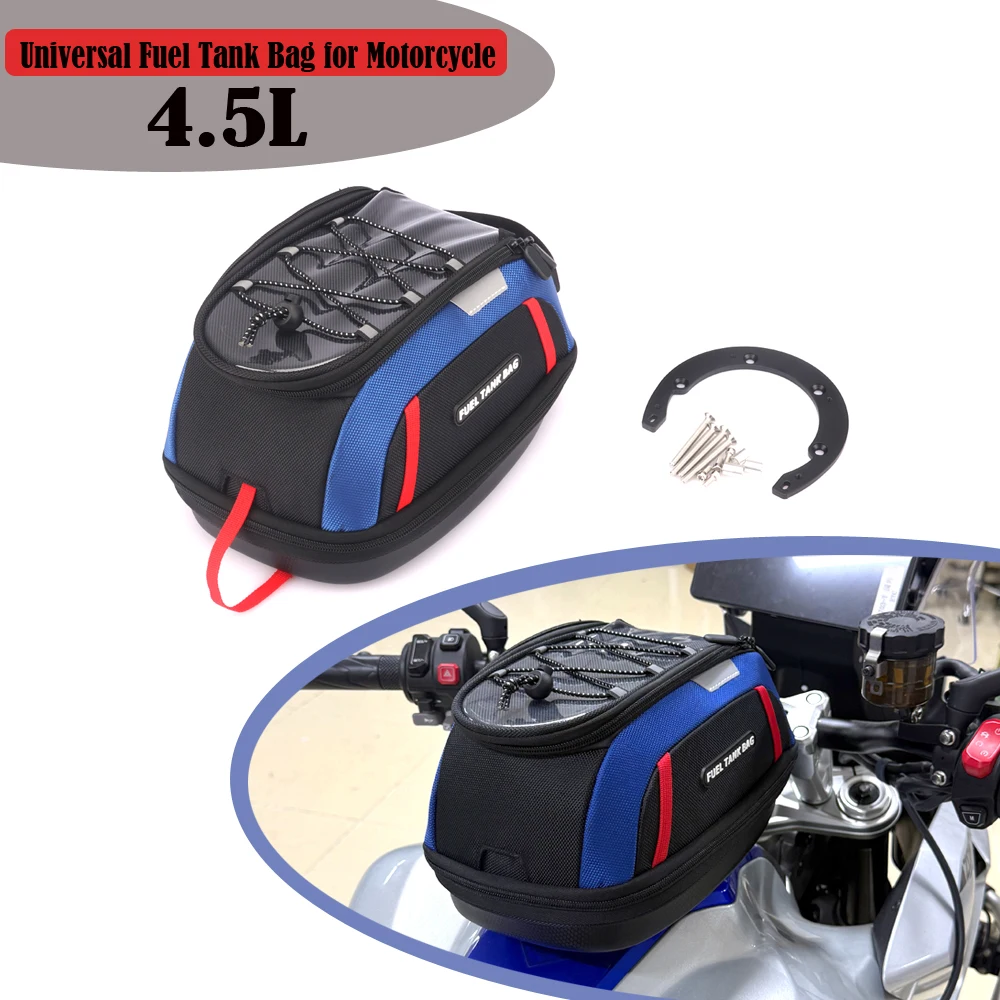 Multiple For Motorcycle Models Universal Fuel Tank Bag 4.5L New Magnetic Motorcycle Tank Bag Portable Card Phone Tool Bag