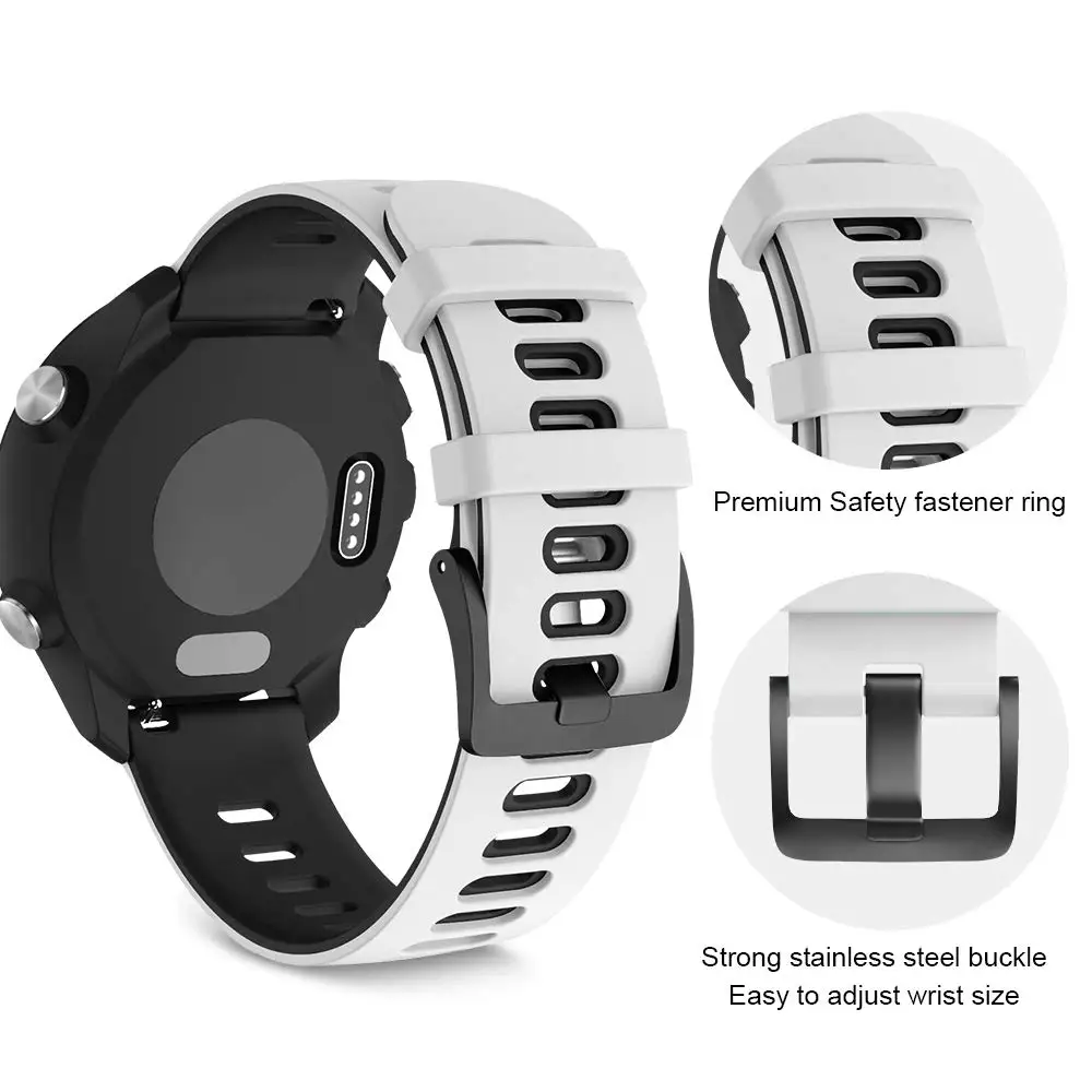 Correa de reloj de liberación rápida de 20mm, correa de silicona solo para Samsung, HuaWei, Garmin (reloj no incluido)