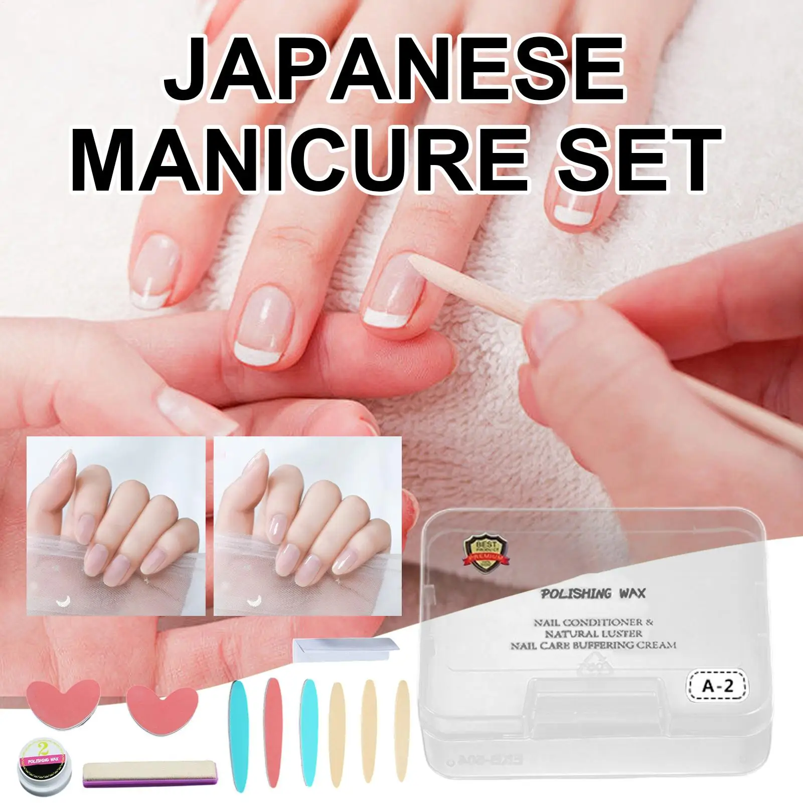 Kit tampone per unghie Kit per la cura delle unghie Set per pedicure Strumenti per la riparazione del manicure Set per unghie Lime per sabbia artistica Buffer Buffer per unghie e kit di lucentezza per le donne