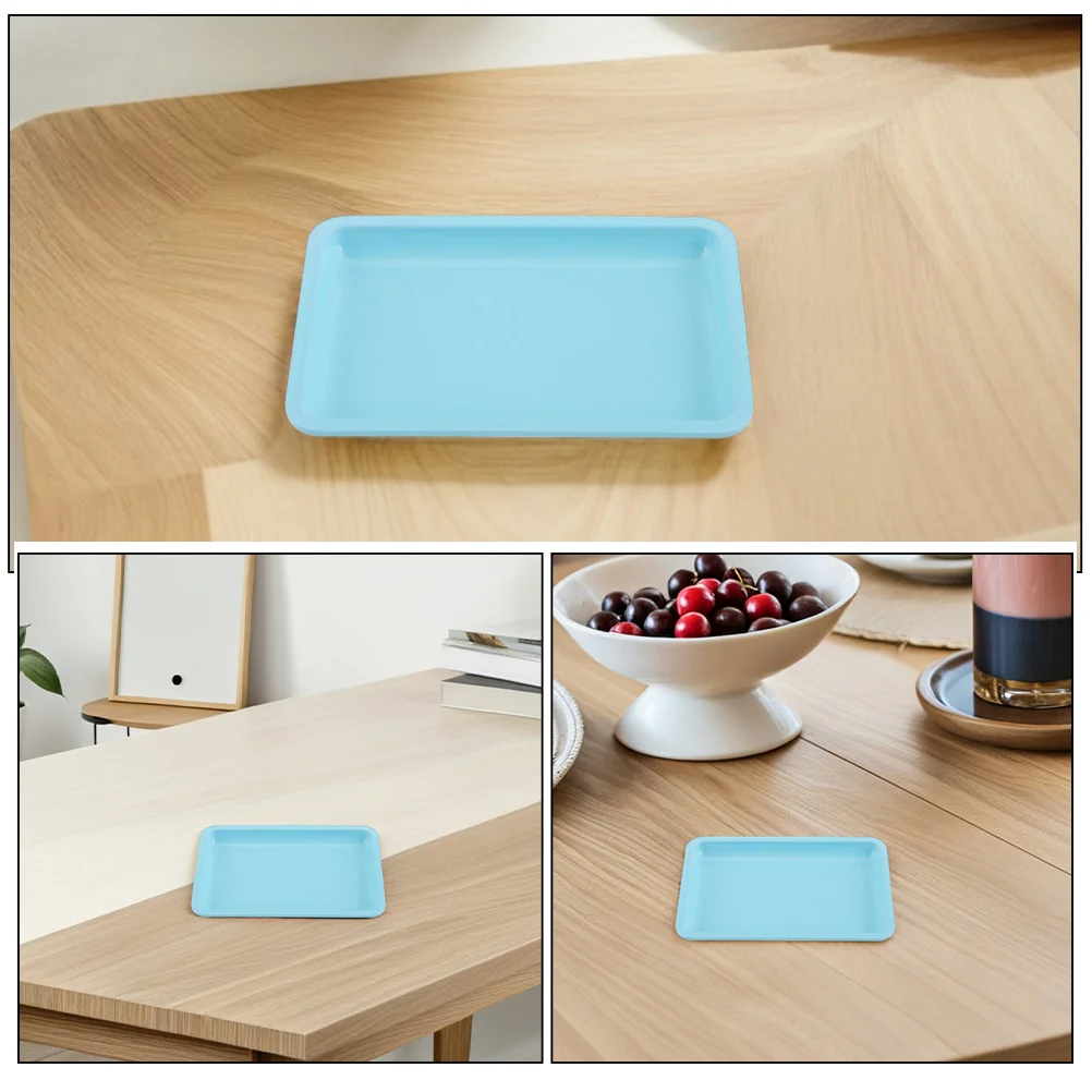 2Pcs Durable Stainless Steel Vanity Tray Compact Organizer for Makeup Jewelry Hair Tools Bedroom Bathroom Decor