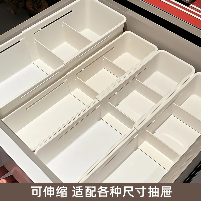 Retractable drawer compartment storage box
