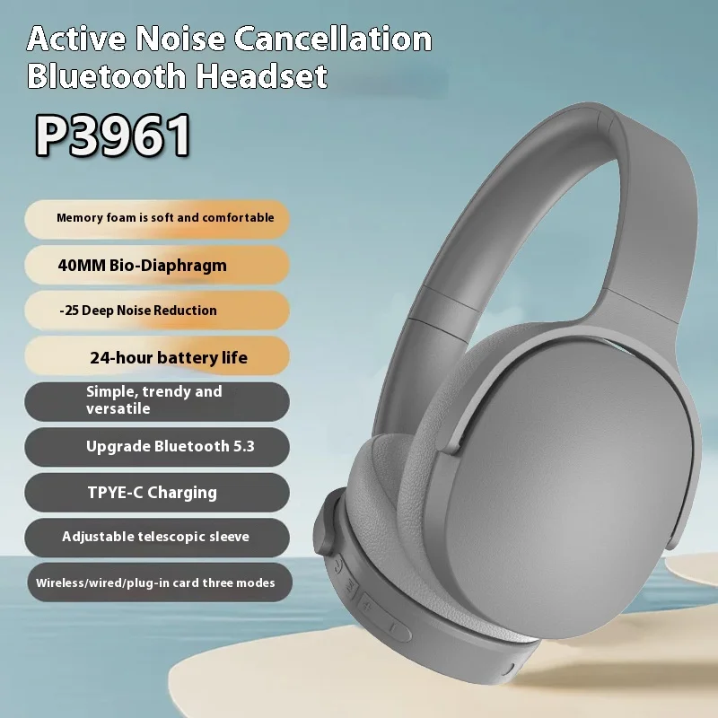 Auricolare Bluetooth P3961 cuffie con cancellazione attiva del rumore Bluetooth 5.3 cuffie con stampo privato per musica sportiva wireless