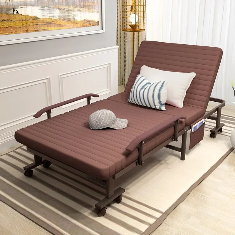 

Folding Portable Bed Lazy Lounge Chair Sofa with Wheels for Home Office Hospital Relaxing Sleeping 190*90cm