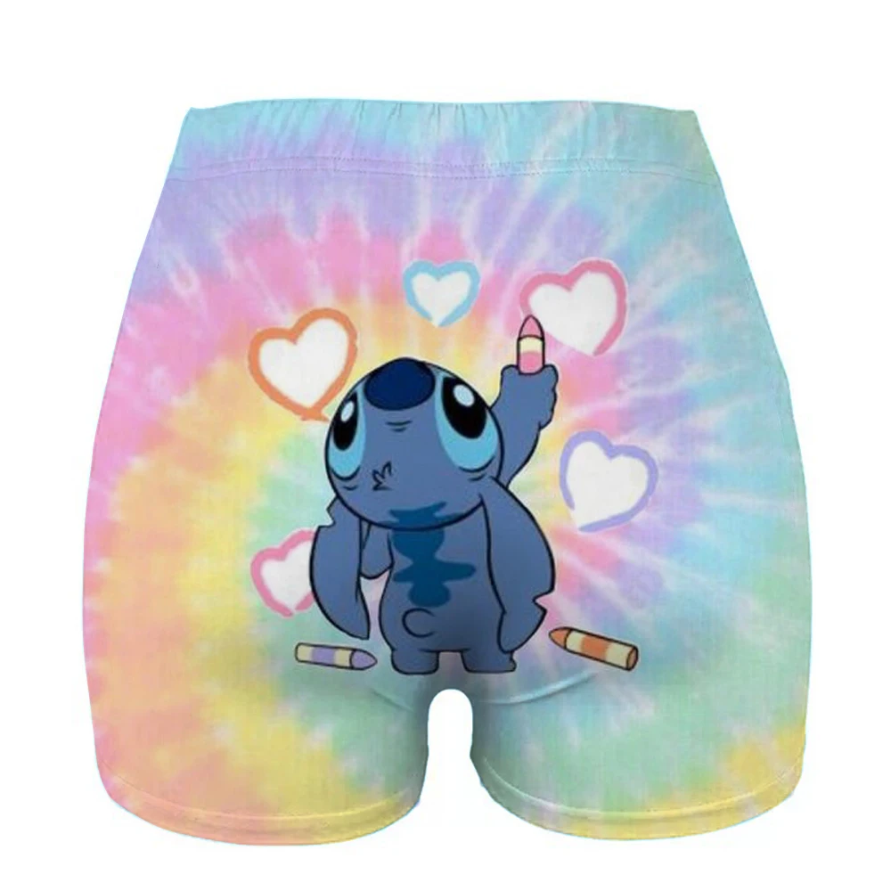 Короткие женские брюки для йоги с высокой талией и бедрами Stitch Angel для фитнеса и тренировок в тренажерном зале