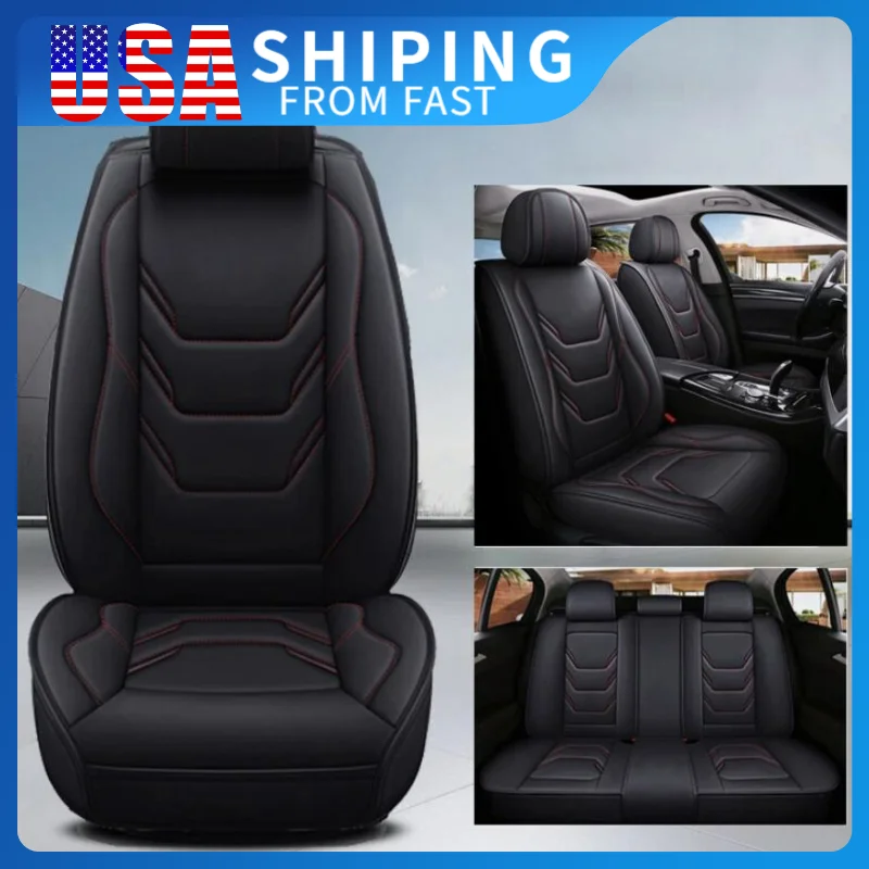 

Car Seat Cover For Honda Accord/Civic/CR-V 5-Seats Universial Leather Front & Rear Car Seats Cushion Full Set Breathable