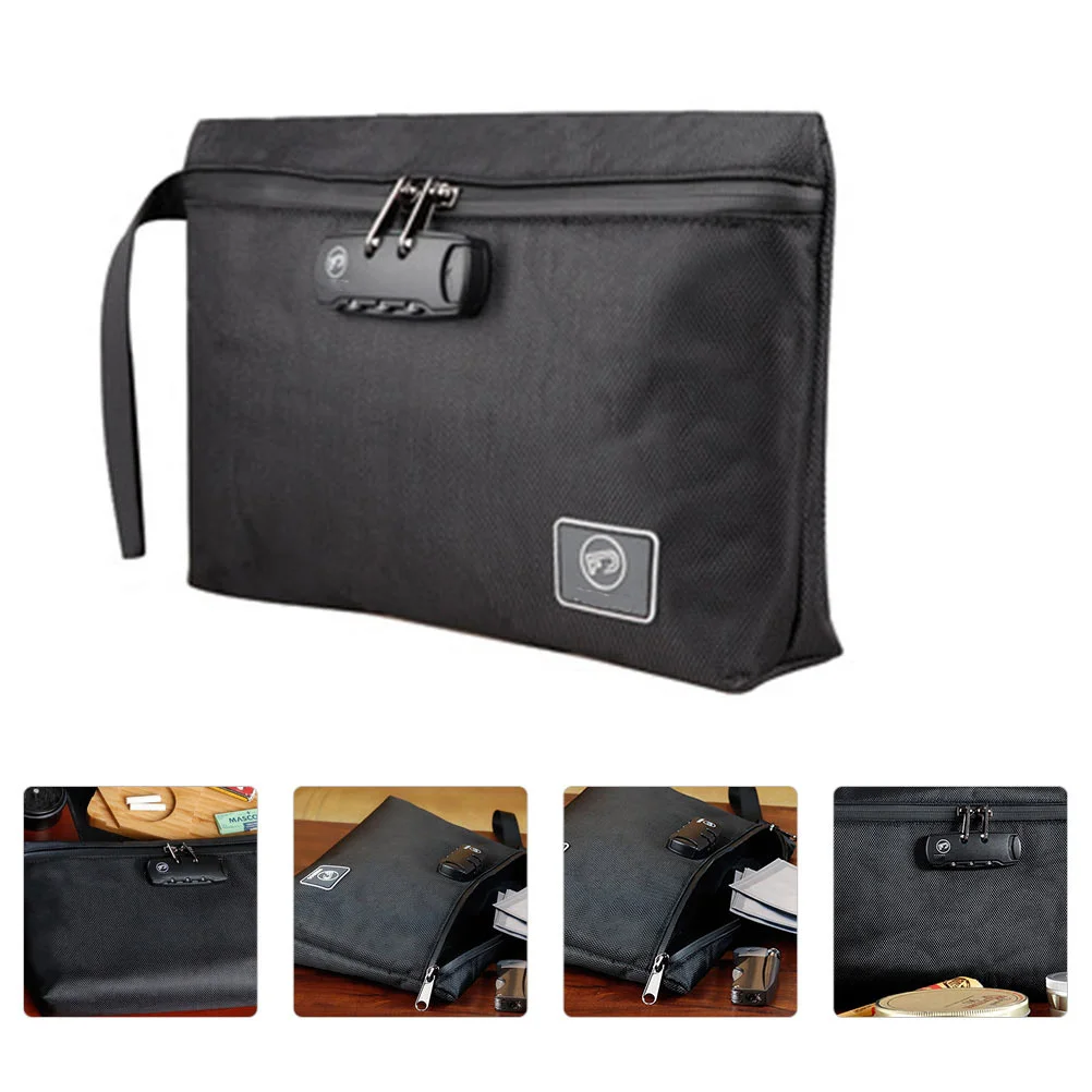 

1pc Activated Carbon Storage Bag With Combination Lock Travel Travel Pouch Pouch For Cosmetics Toiletries Medicine