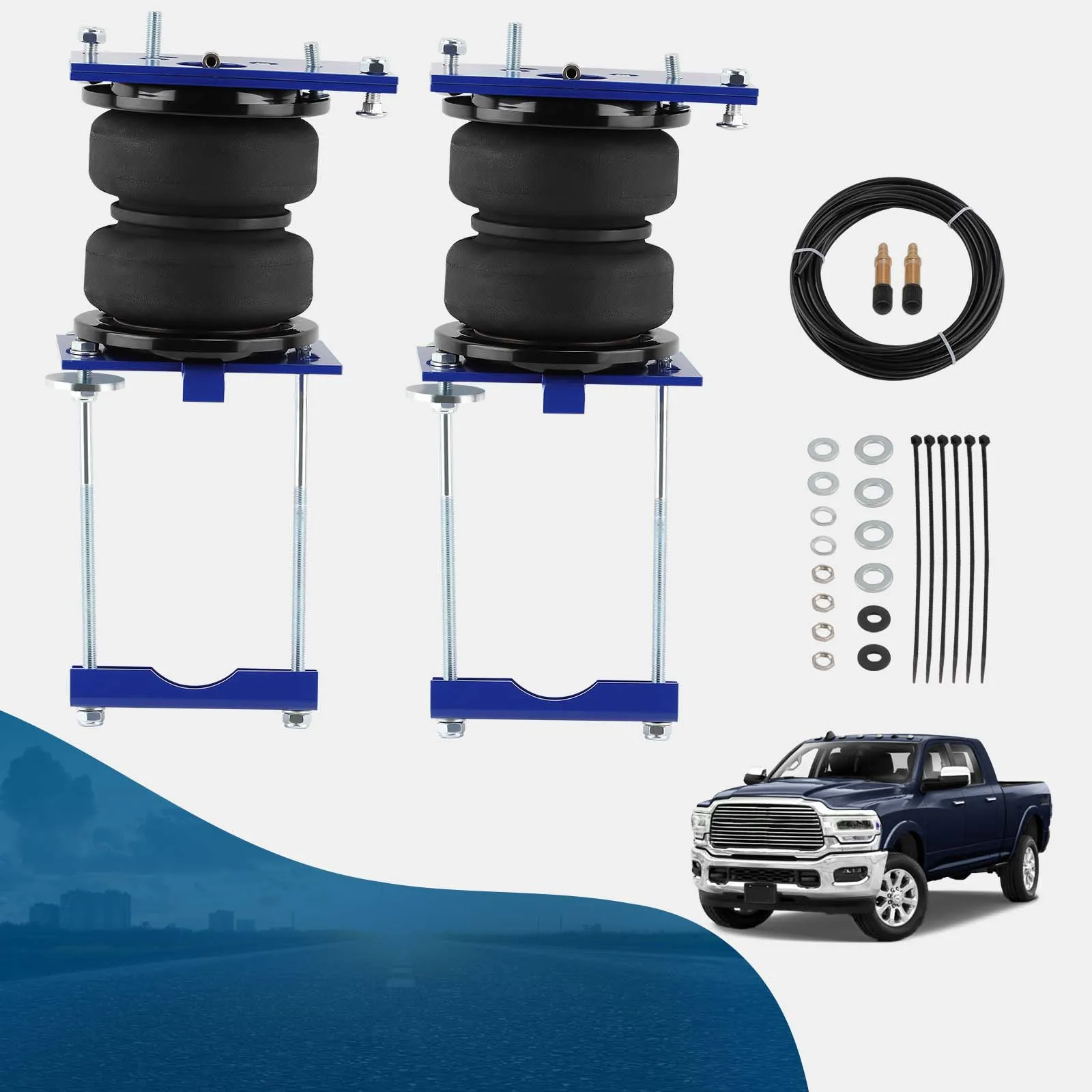 Air Spring Suspension Kit Rear For Dodge Ram 2500 4 Wheel Drive 2014 - 2022 Air Spring Suspension Bag Leveling Kit