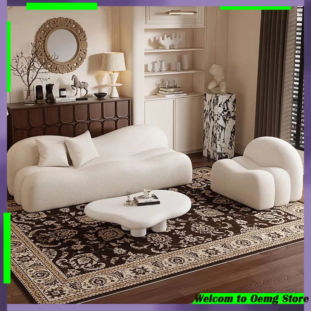 

Stylish European Curved Sofa Modern Nordic Design Lazy Living Room Furniture Cozy Bedroom Lounge Must Have Home Accessories
