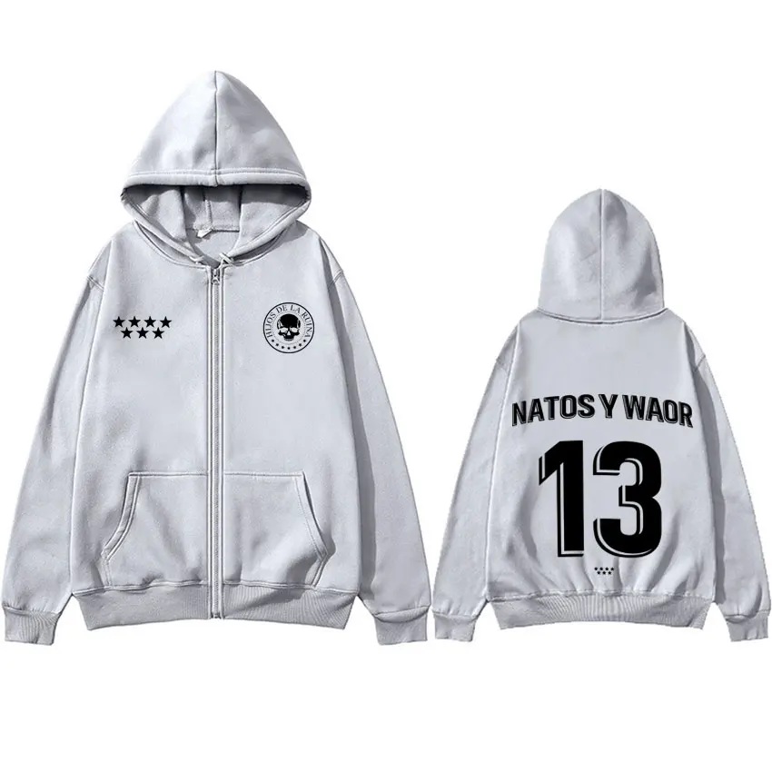 NATOS WAOR Tour العصرية 2025 البوب الجرافيك طباعة سستة هوديس عالية الجودة البلوز Harajuku زمم البلوفرات فضفاضة مريحة للجنسين