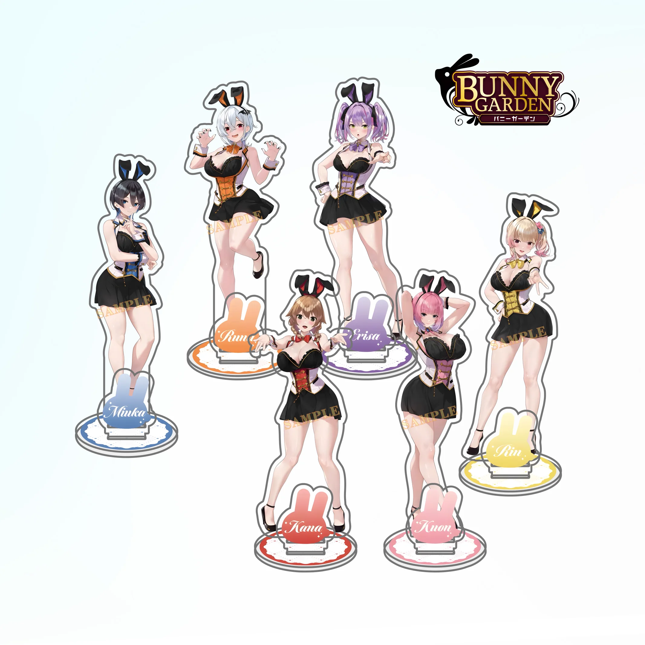 Bunny Garden 2!Bunny Girl 15CM High Transparency Double-Sided Printed Acrylic Stand Desktop ornaments Gifts keychain