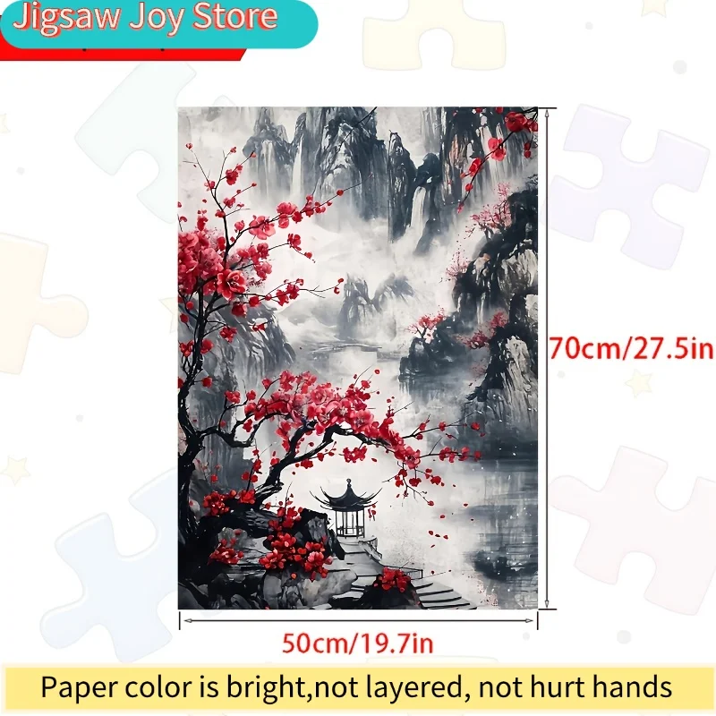 5 Different Choices,  Landscape Fashionable Trendy DIY Puzzle, Vitality Large Puzzle, DIY Fun, Suitable for Home Decoration, V