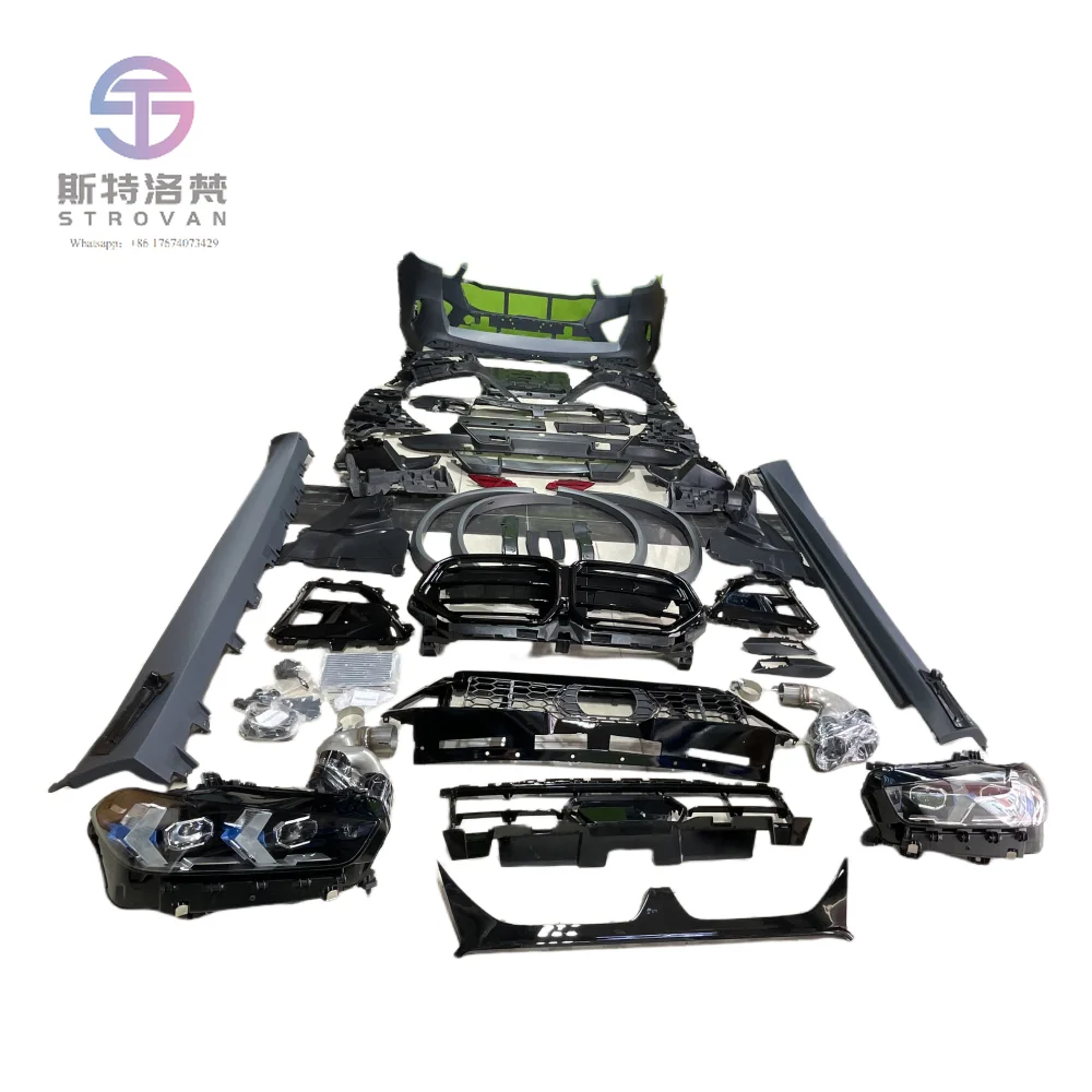 

For X5 G05 Upgrade F95 LCI X5M Body Kit M Tech Style Front Rear Bumper Kit With Grille Wheel Eyebrow Spoiler Lip Tailpipe
