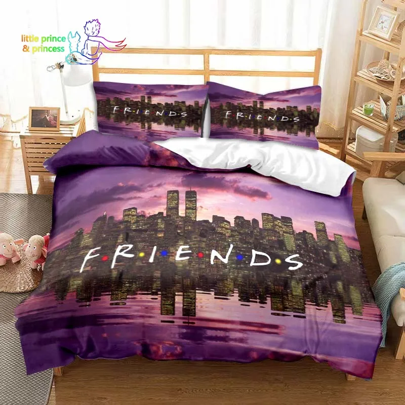 Friends Drama TV Series Bedding Set Single Twin Full Queen King Size Bed Set Adult Kid Bedroom Bedding Gift