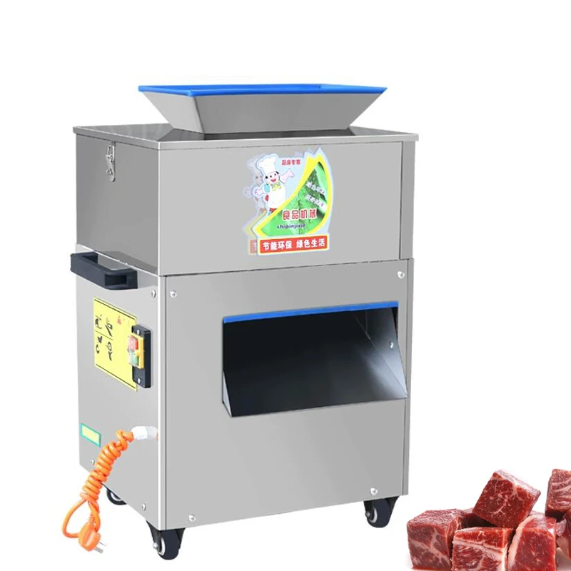 Stainless Steel Meat Dicer Slicer Automatic Meat Cube Cutter Machine Meat Cube Dicing Machine