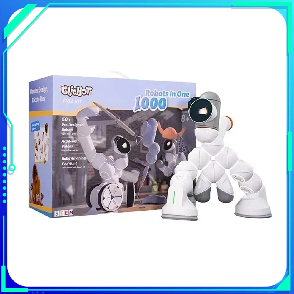 Clicbot Robot Pets Smart Advanced Suit Robots Ai Intelligent Accompany Puzzle Robot Toys Modular Splicing Electronic Custom Gift