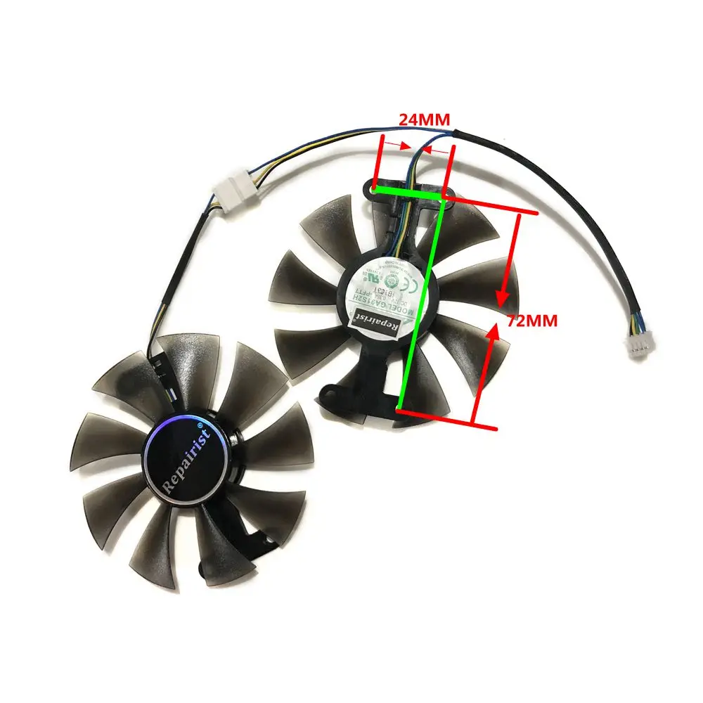 2Pcs/Set GPU Cooling Fan,GA91S2H,For GALAX GeForce GTX950 GTX 960 Europe V1 4G GTX 1060 BIG TIGER General Cards Replace