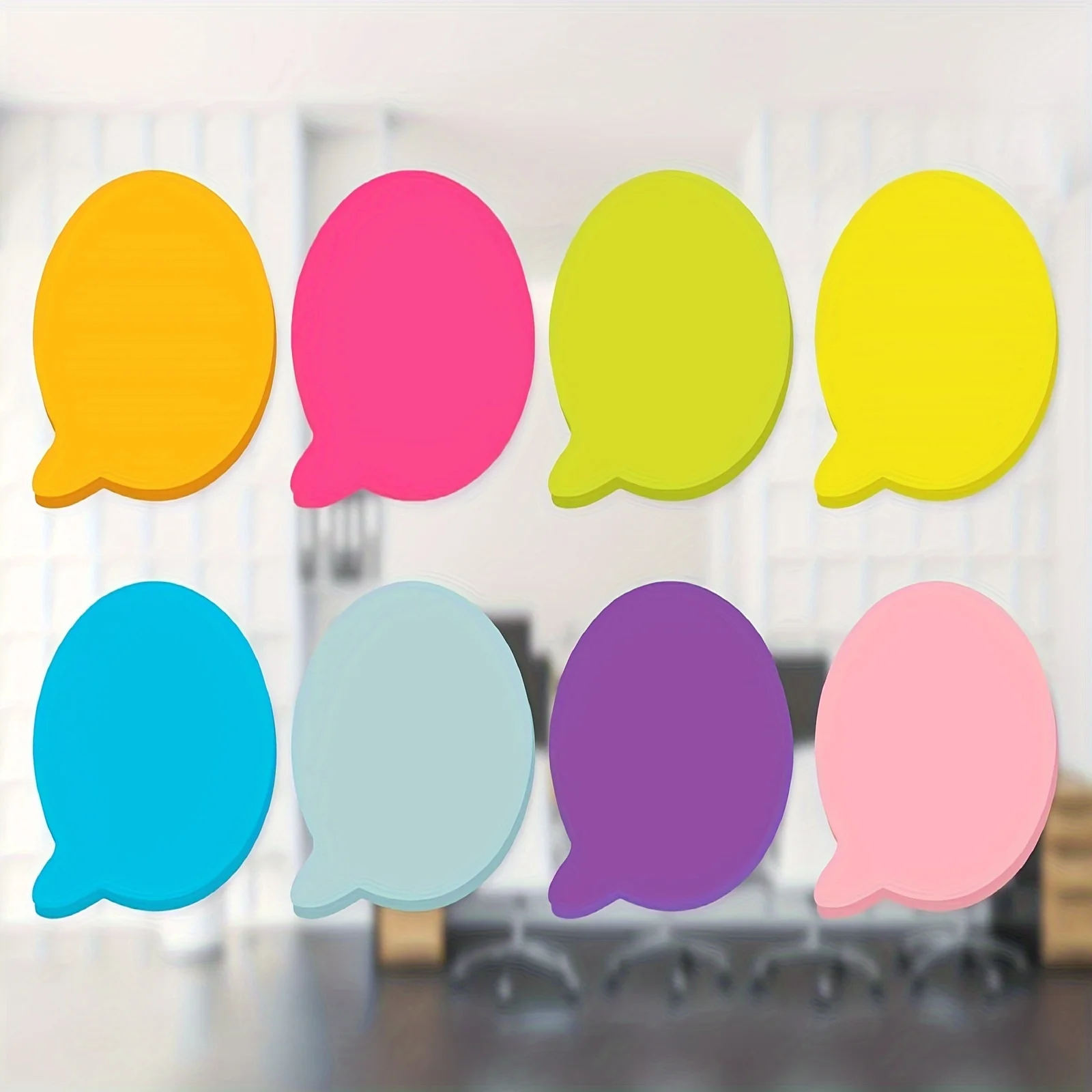 2/8 Stück Leuchtende Farbige Selbstklebende Tropfenförmige Haftnotizen, Bubble Sticky Note Pad für Zuhause, Schule, Büro, Laptop, Kühlschrank – Detail 2