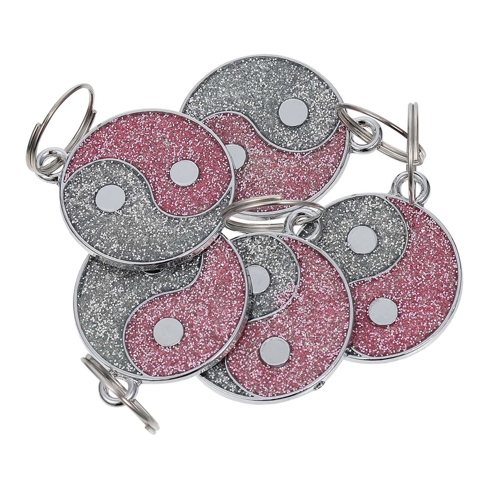 

5 Pcs Pet ID Personalized Dog Tags Round Pendent Identity Zinc Alloy Phone Number