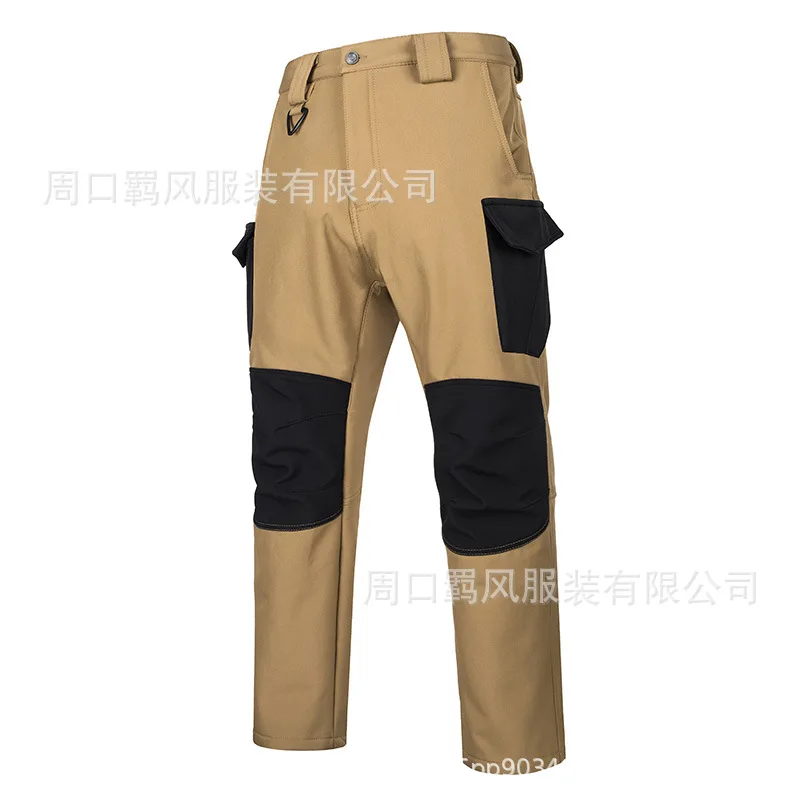 

2025 men's new functional soft shell pants, camouflage tactical military tactical tooling, breathable pants