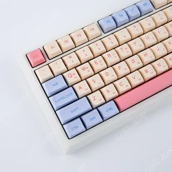 132Keys Cute Marshmallow Korean Keycaps PBT Dye Sublimation XDA Profile For MX Switch Fit 61/64/68/87/96/104/108Keyboard Keycaps