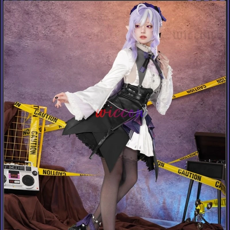 Вивиан Косплей Костюм Zenless Zone Zero Платье Вивиан Парик Головные Уборы Униформа Mockingbird Хэллоуин для Женщин Девочек Карнавальный Реквизит