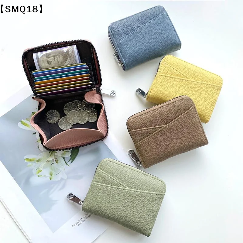1Pcs Short Lychee Pattern Women's Zipper Purse Fashion Multi-Card Slot ID Card Holder Coin Zipper Purse For Women【SMQ】