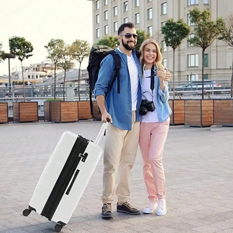 20/24/28Inch Lightweight Hardshell Suitcase - Expandable ABS Spinner Luggage With TSA Approved Lock, 360° Silent Wheels & Telescopic Handle For Travel