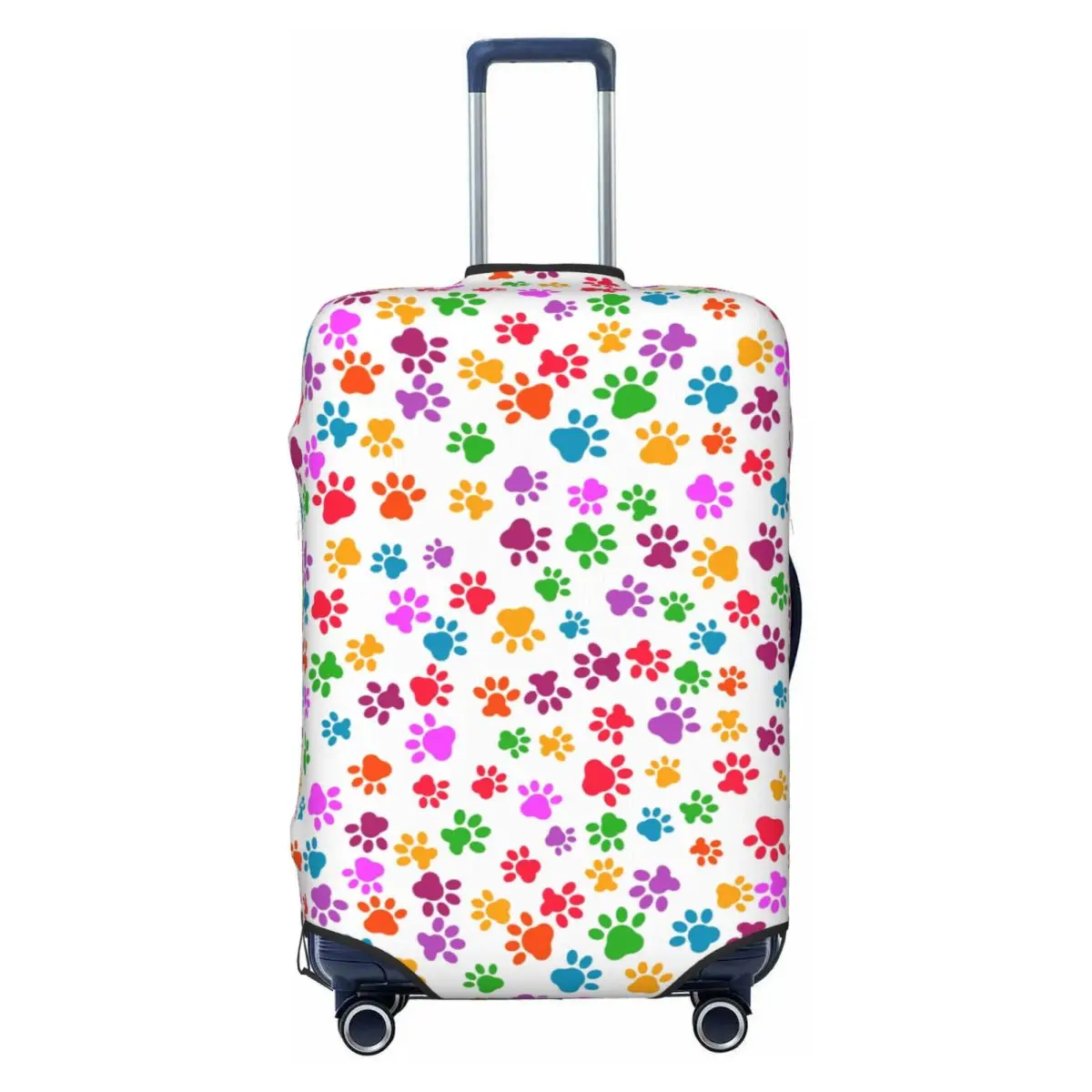 

Яркий чехол для чемодана с принтом собачьих лапок, забавный защитный чехол для багажа, подходит для чемоданов 18-32 дюймов